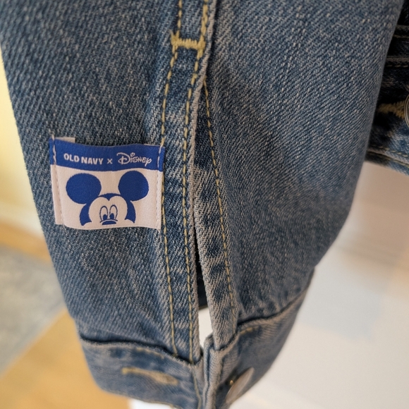 Old Navy x Disney Mickey Mouse Embroidered Logo-graphic Jean Jacket Size Large - Picture 8 of 8